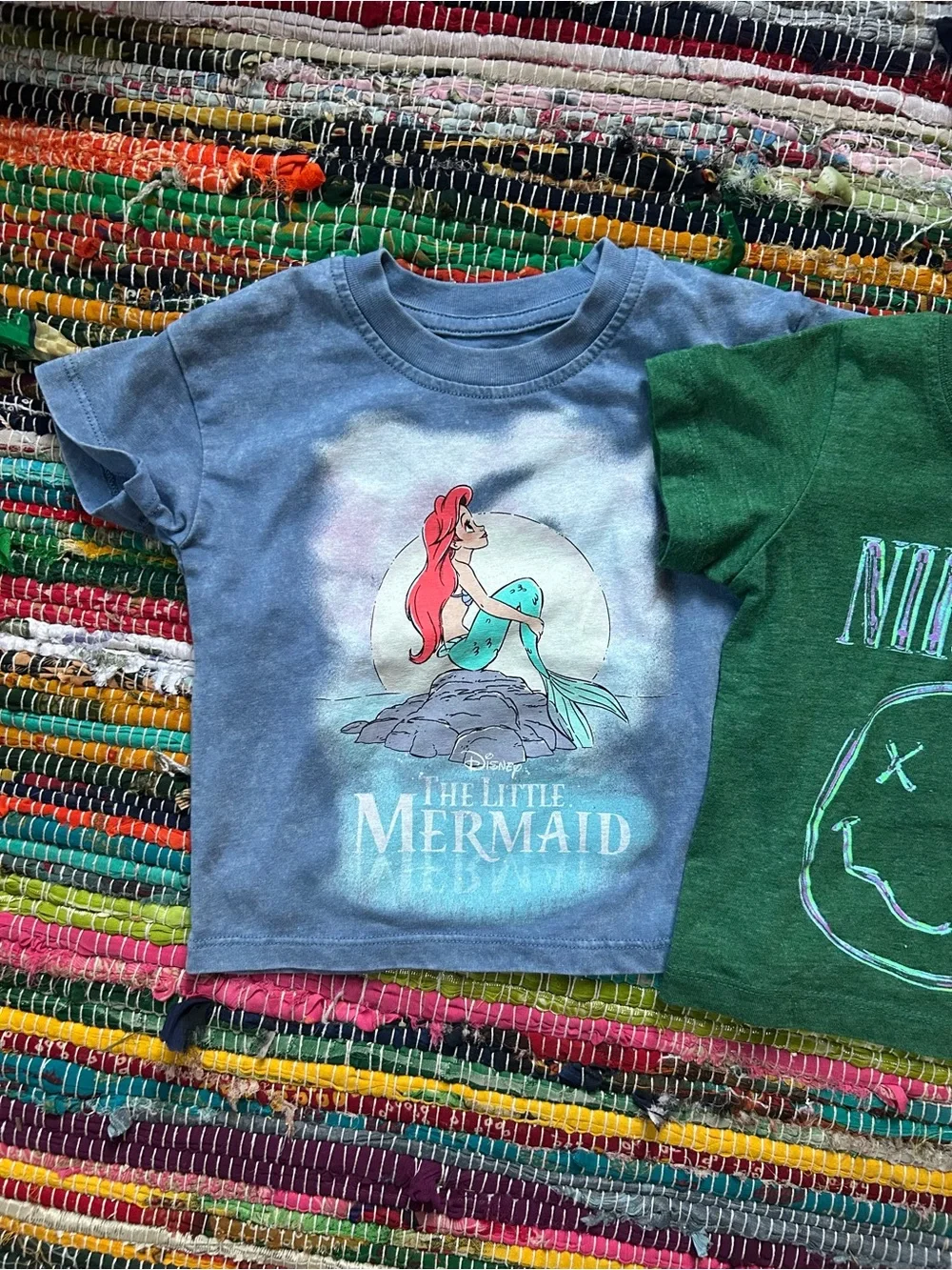 Disney The Little Mermaid & Nirvana Graphic Kids T-Shirt Bundle 12 MOS